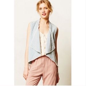Anthropologie chambray vest XS
